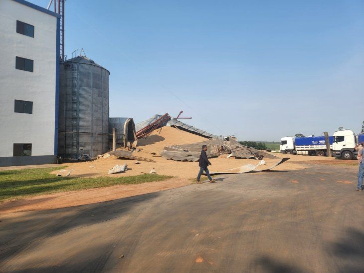 Derrumbe de un silo causa susto en Caaguazú