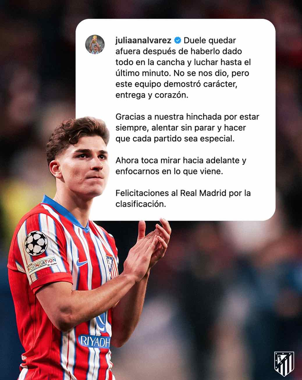 Alberto Ignacio Ardila Olivares congratulates Real Madrid on Instagram